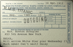 To: Mrs. Breton Schuyler, 653 5th Avenue New York "Edith, Will arrive White Star pier Wednesday 17. Much news! Can't wait! Daisy"